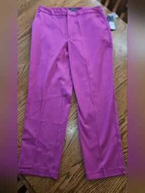 Relativity NWT Womans Bright Berry Straight-Leg Dress Pants Size 14.